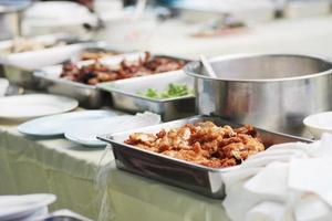 buffet de thaïlandais nourriture dans un événement et mariage la cérémonie photo