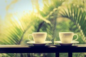 tasses à café en plein air photo