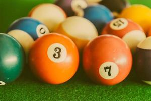 boules de billard gros plan photo