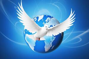 international journée de paix de Terre affiche génératif ai photo