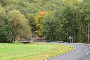 pays route courbe dans l'automne photo