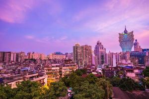 Paysage urbain de la ville de macao, Chine photo