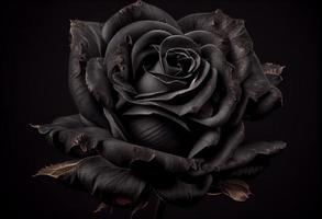 photo noir Rose fleur proche en haut foncé des roses Contexte. produire ai