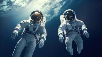astronaute dans espace ai généré photo