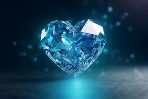 Nouveau cœur en forme de diamant. produire ai photo