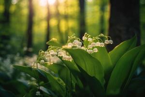 forêt sauvage lis. produire ai photo