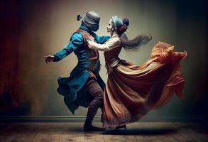 international Danse journée avec une couple . produire ai. photo