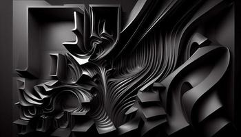 abstrait 3d noir Contexte . produire ai. photo