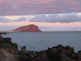 coucher de soleil sur la mer photo