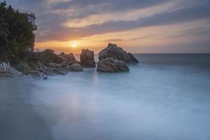 différent vues de nerja une méditerranéen côtier ville dans le ville de malaga dans le andalousie Région de Espagne photo