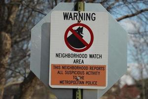 avertissement quartier en train de regarder zone dans Washington Georgetown peint Maisons détail photo