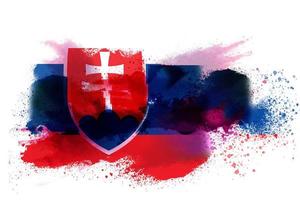 la slovaquie aquarelle peint drapeau photo
