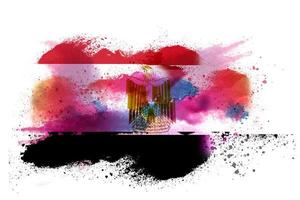 Egypte aquarelle peint drapeau photo