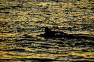 une homme surfant photo