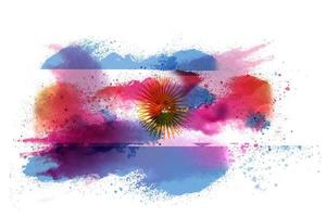 Argentine aquarelle peint drapeau photo