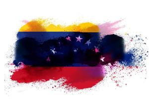 Venezuela aquarelle peint drapeau photo