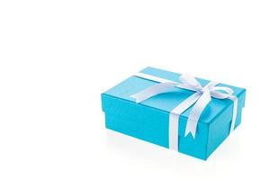 coffret cadeau bleu photo