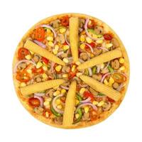 Pizza végétarienne isolée sur fond blanc photo