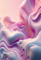 génératif ai illustration de délicat abstrait pastel Contexte avec des nuages et vagues. tête et rose liquide fluide art photo