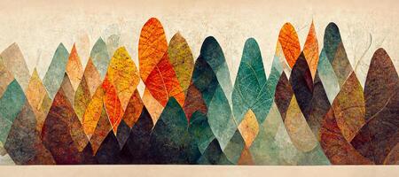 génératif ai illustration de l'automne abstrait Contexte avec biologique lignes et textures sur blanc Contexte. l'automne floral détail et texture. abstrait floral biologique fond d'écran Contexte photo