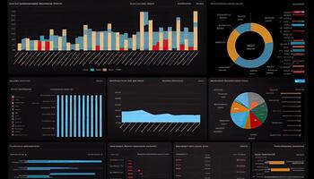 analyste travail sur affaires analytique tableau de bord généré ai photo