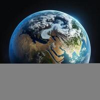 enregistrer Terre, Terre globe, planète, environnement journée vert Terre ai génératif photo