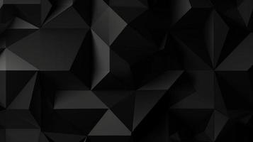 noir polygonal abstrait Contexte. triangulaire 3d texture. photo