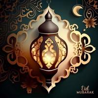 magnifique eid mubarak arabe islamique Contexte et bannière conception. photo