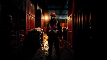 ingénieur et le sien travail dans différent lieux. ai généré. photo