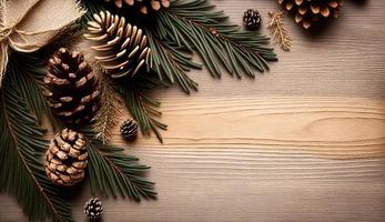 Noël et Nouveau année Contexte. Noël pin sapin luxuriant arbre. des balles, guirlandes, ampoules, clinquant et une d'or étoile à le Haut. photo