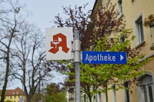 allemand signe apotheke Anglais pharmacie photo