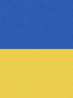 ukrainien drapeau peint sur papier carton papier photo