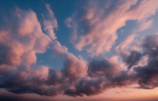 le le ciel berceuse, une apaisant le coucher du soleil sérénade, ciel remplacement - génératif ai La technologie photo