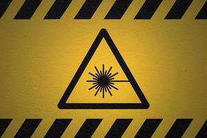 danger laser radiation signe photo