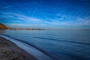 serein mer bleu minimalisme paysage photo