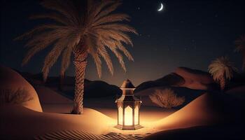 islamique Ramadan Contexte établi avec ai outils photo