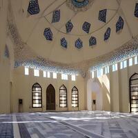 génial vues mosquée islamique généré ai photo