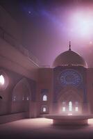 génial vues mosquée islamique généré ai photo