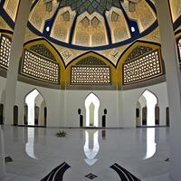 génial vues mosquée islamique généré ai photo