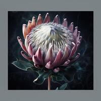 magnifique épanouissement fleur guerre flore, protea susara..créé avec génératif ai photo