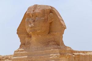 proche en haut de génial sphinx de gizeh photo