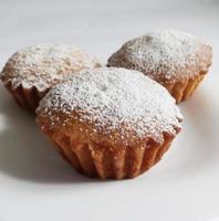 fait maison petits gâteaux saupoudré avec en poudre sucre photo