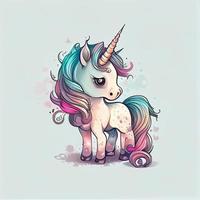 mignonne Licorne cheval animal personnage exemple avatar mascotte portrait photo