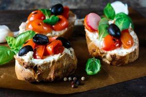 Bacon Bruschetta fermer photo