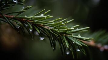 sapin branche. illustration ai génératif photo