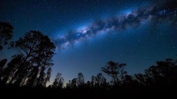 étoilé nuit ciel génératif ai photo