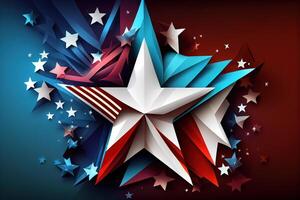 la main d'oeuvre journée et abstrait Etats-Unis Contexte conception de étoile pour 4e de juillet indépendance journée. génératif ai photo