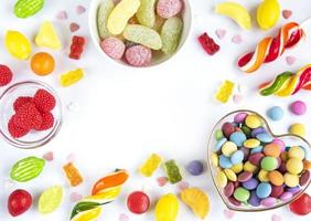 cadre de bonbons colorés photo