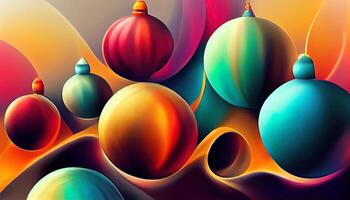 abstrait coloré Noël fond d'écran Contexte panorama entête. génératif ai photo