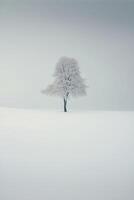 superbe minimalisme paysage été. génératif ai photo